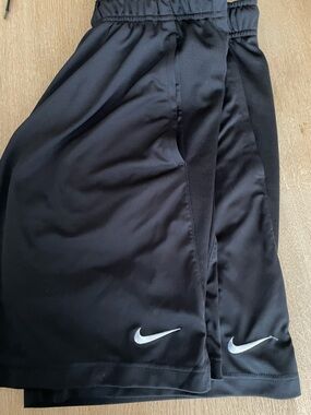 Set of TWO - Women’s Nike long basketball shorts - solid black
